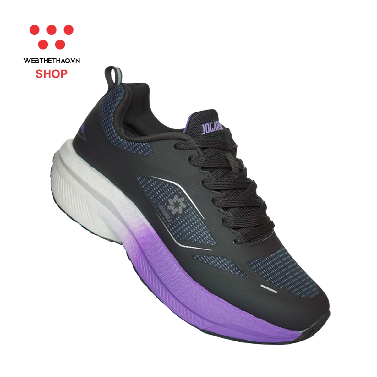 Giày thể thao chạy bộ Nữ Jogarbola Hoku X "Black/Purple" JG-HOKU-05 - Hàng Chính Hãng