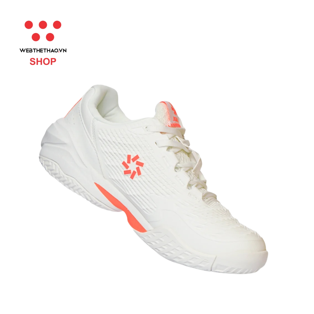 Giày thể thao Pickleball Nữ Jogarbola Vento "White/Orange" JG-VENTO-07 - Hàng Chính Hãng