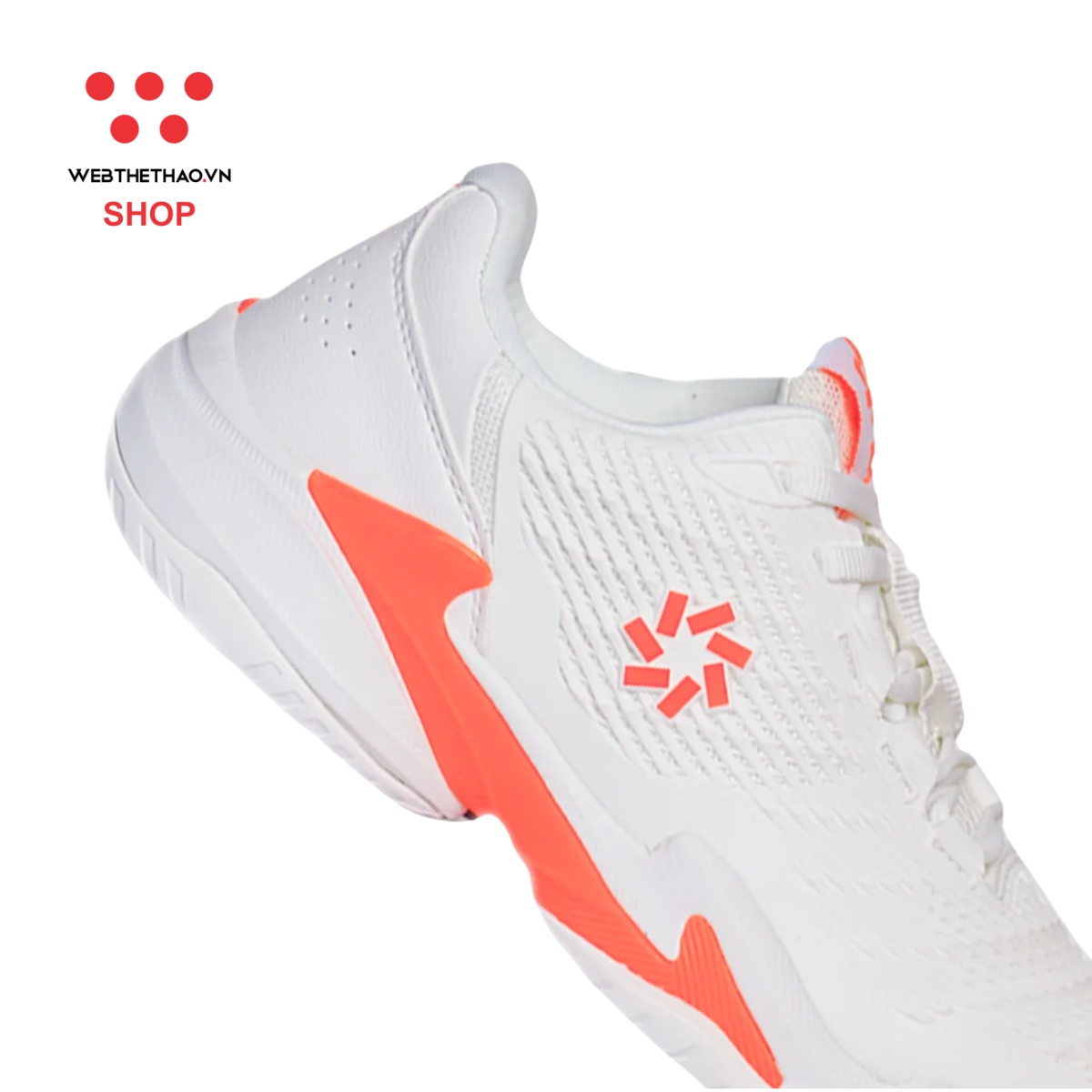 Giày thể thao Pickleball Nữ Jogarbola Vento "White/Orange" JG-VENTO-07 - Hàng Chính Hãng