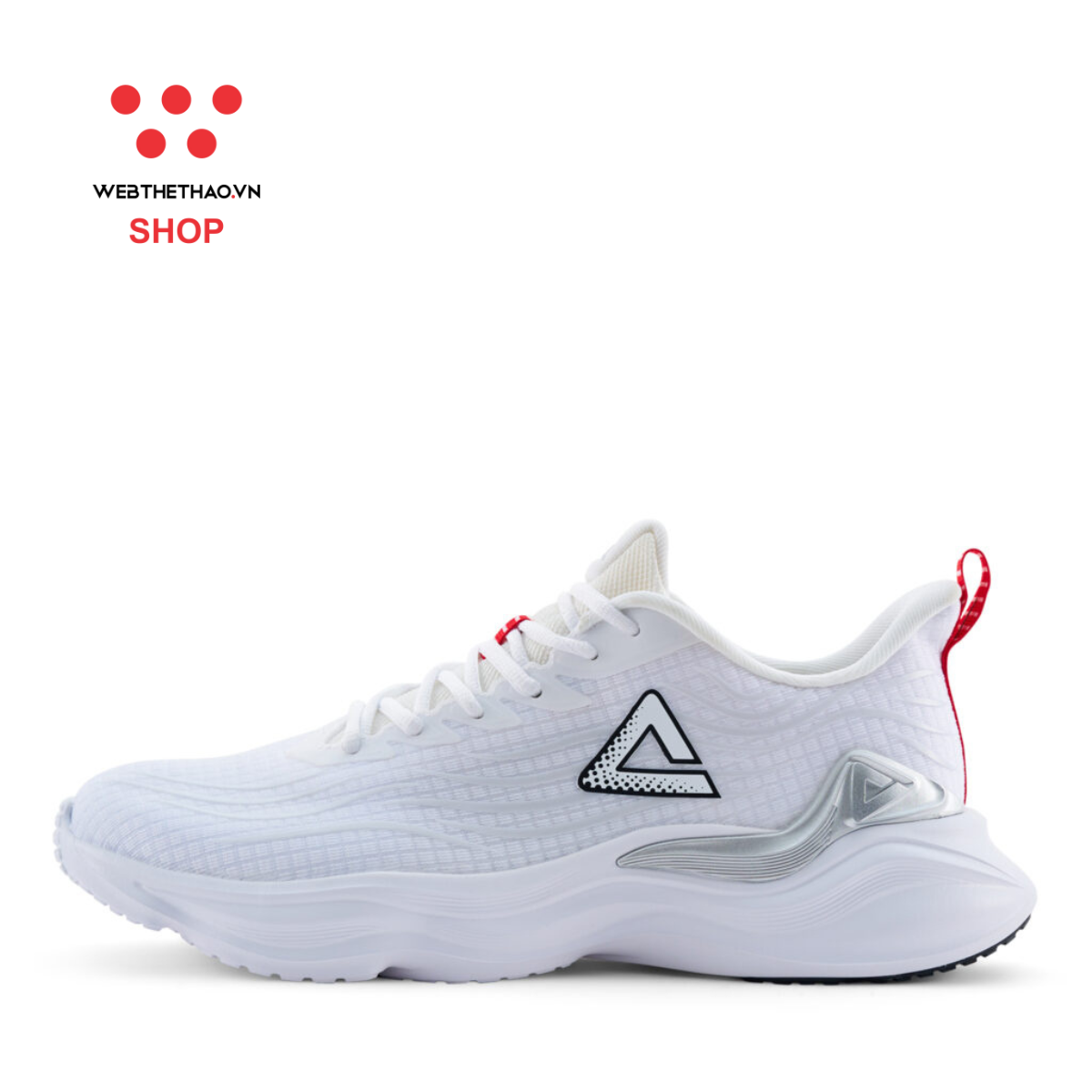 Giày Chạy Bộ Nữ PEAK Cushioning Running Streamline "Trắng" E231128HT - Hàng Chính Hãng