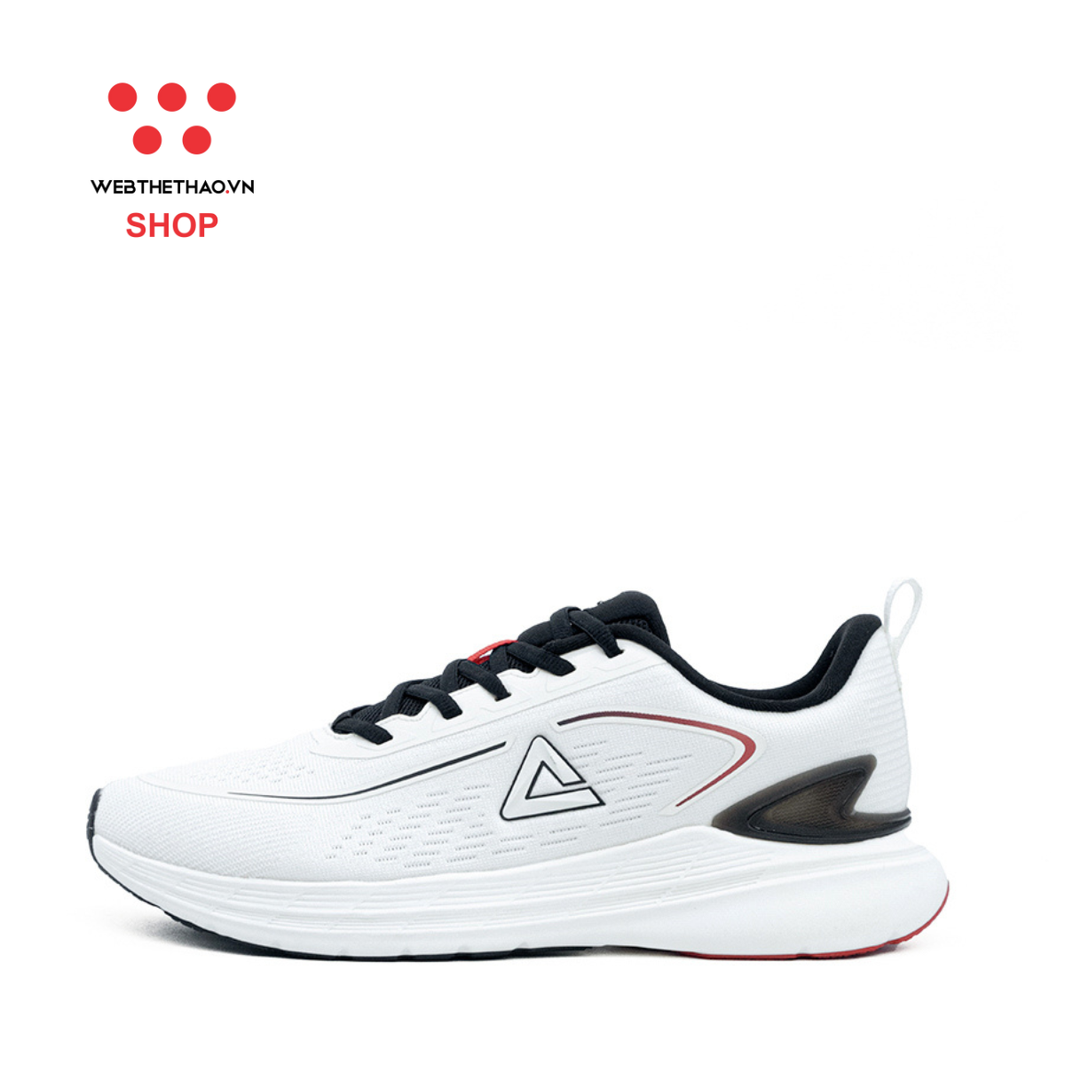 Giày Chạy Bộ Nam PEAK Com4ever Running "Trắng Be" E223107HTB – Hàng Chính Hãng