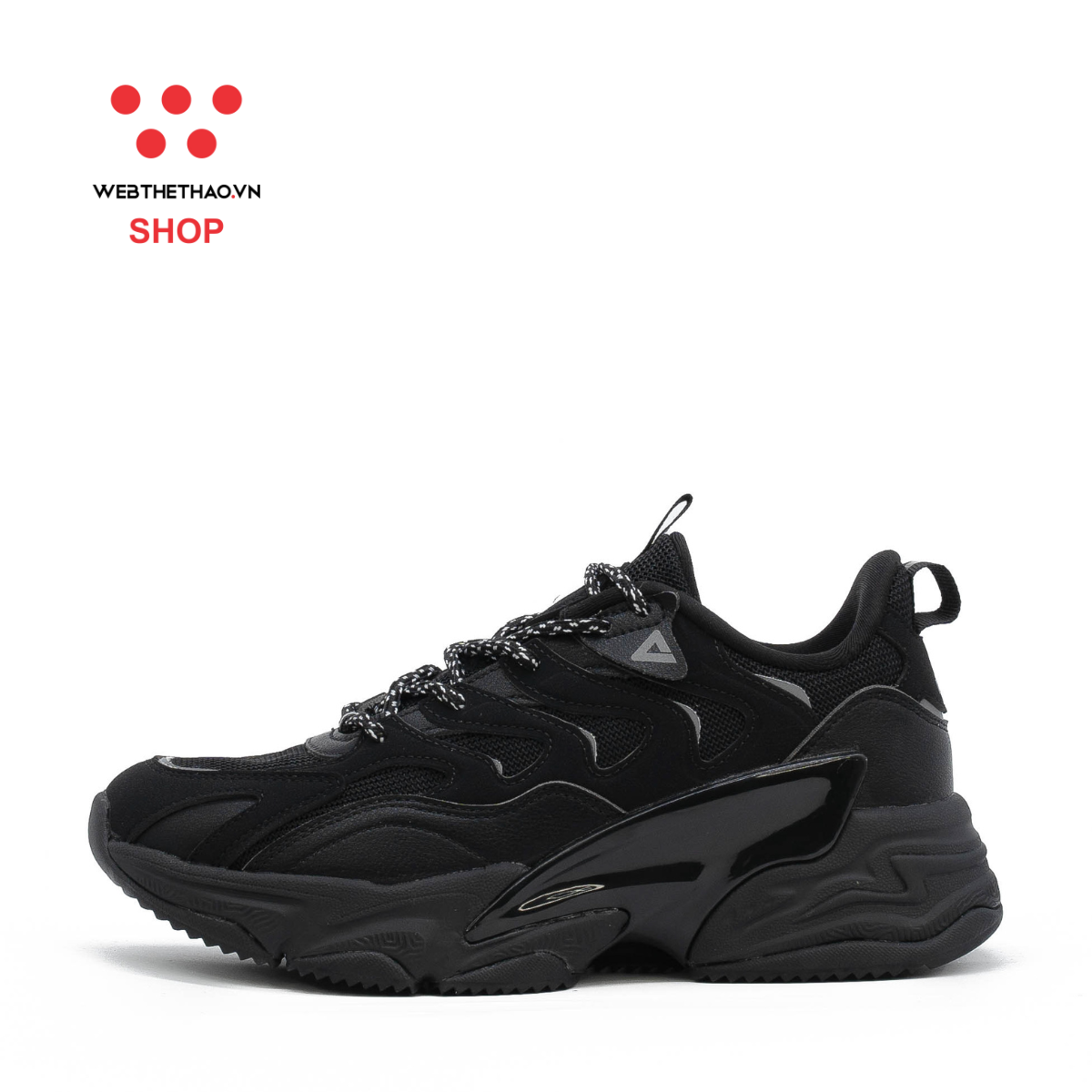 Giày Thời Trang Thể Thao Nữ PEAK Taichi Fashion Thick Outsole "Đen All Black" ET24042EDA – Hàng Chính Hãng