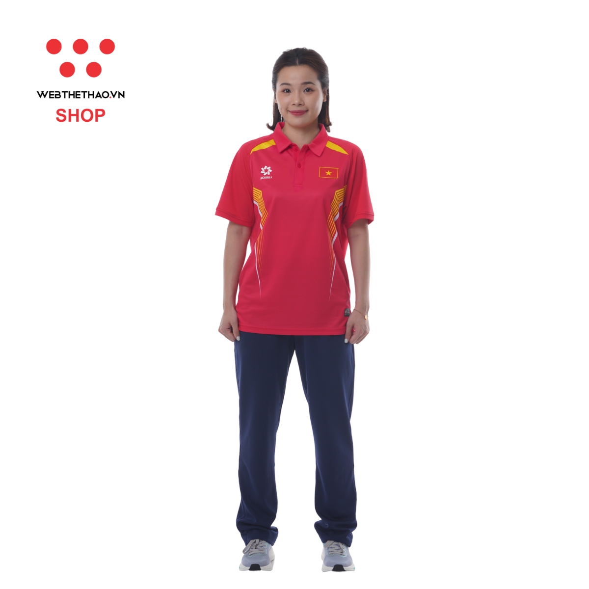 Áo polo đội tuyển Olympic VN24 "Đỏ" MJ-AJ1419-01 - Hàng Chính Hãng
