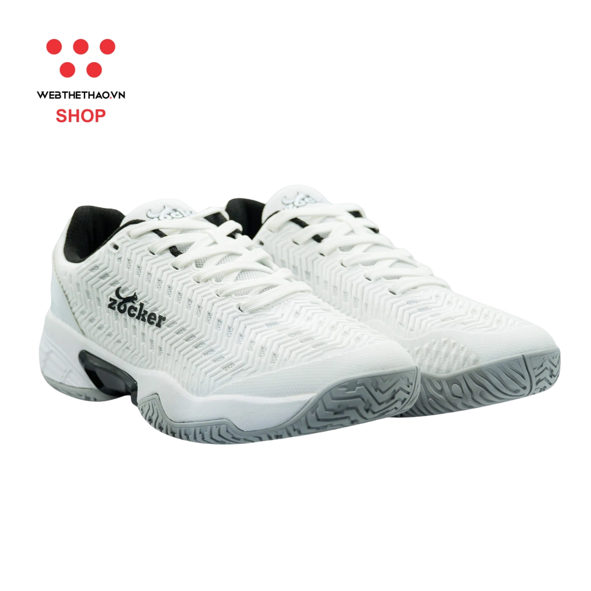 Giày Pickleball Nam/Nữ Zocker Aspire "White" Z-Aspire-05 - Hàng Chính Hãng