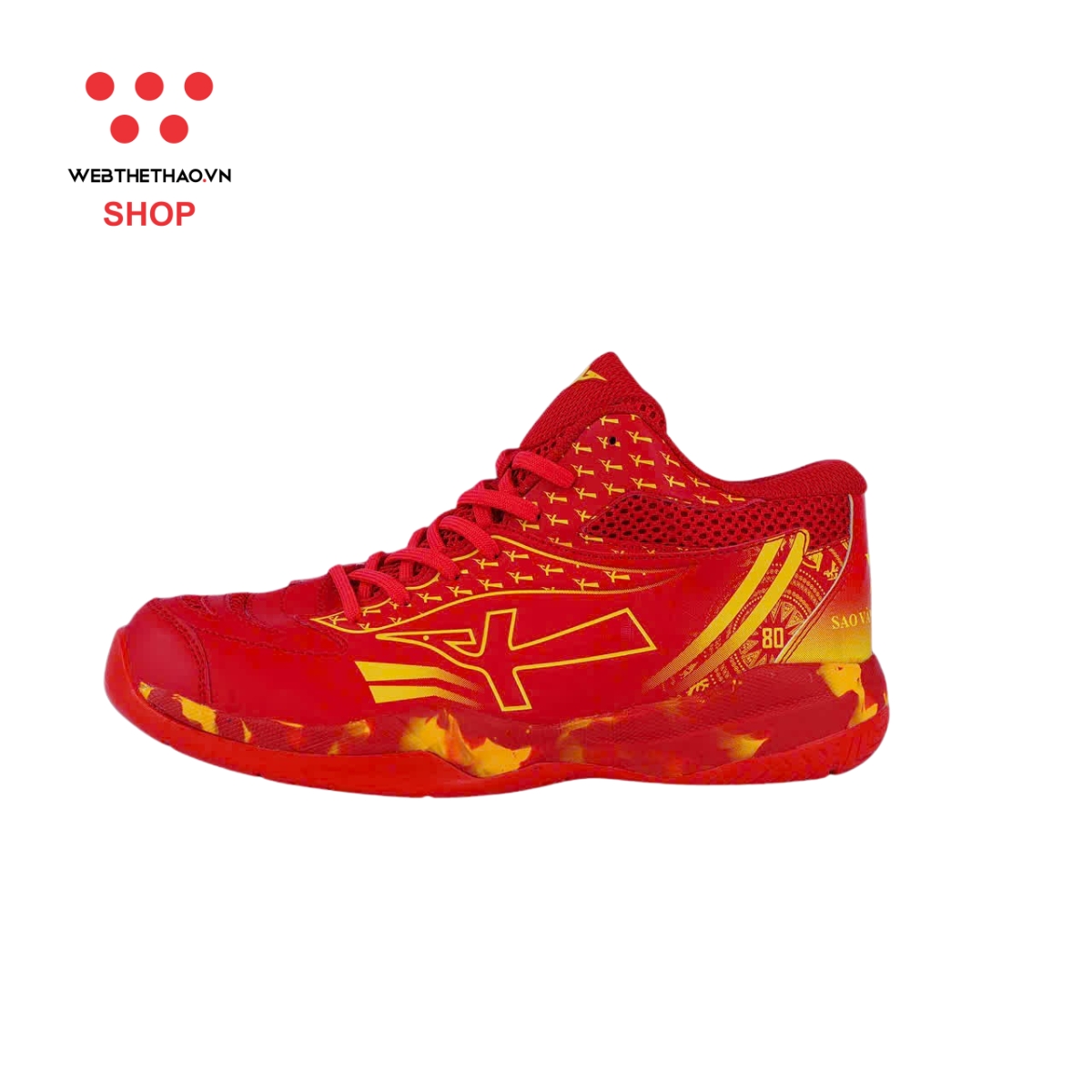 Giày Bóng Chuyền Sao Vàng Warrior "Lạc Việt" SV-W-A80 - Hàng Chính Hãng