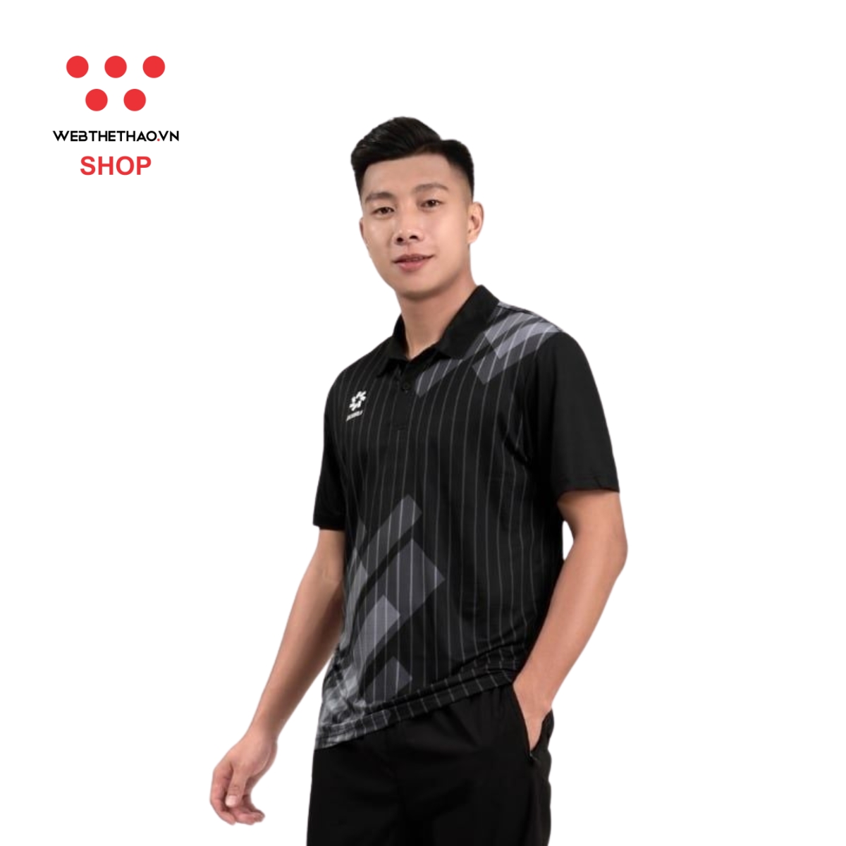 Áo polo thể thao Jogarbola Kuban "Black" MJ-A4090-04 - Hàng Chính Hãng
