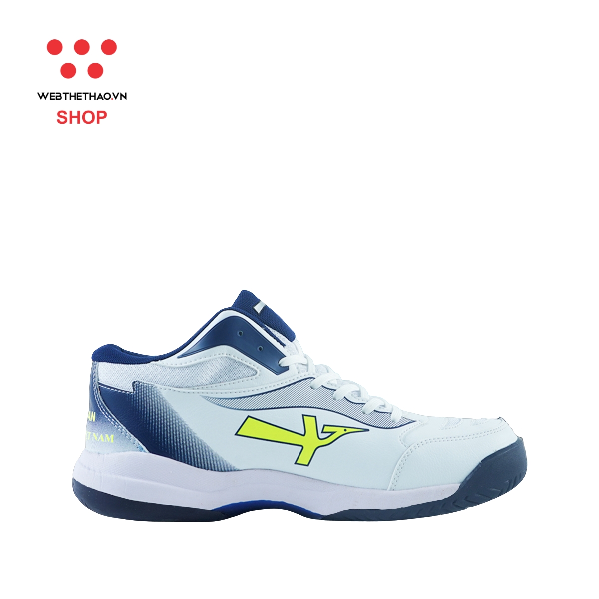 Giày Bóng Chuyền Sao Vàng Fansipan màu "Trắng Xanh Than" SV-FSP-03 - Hàng Chính Hãng