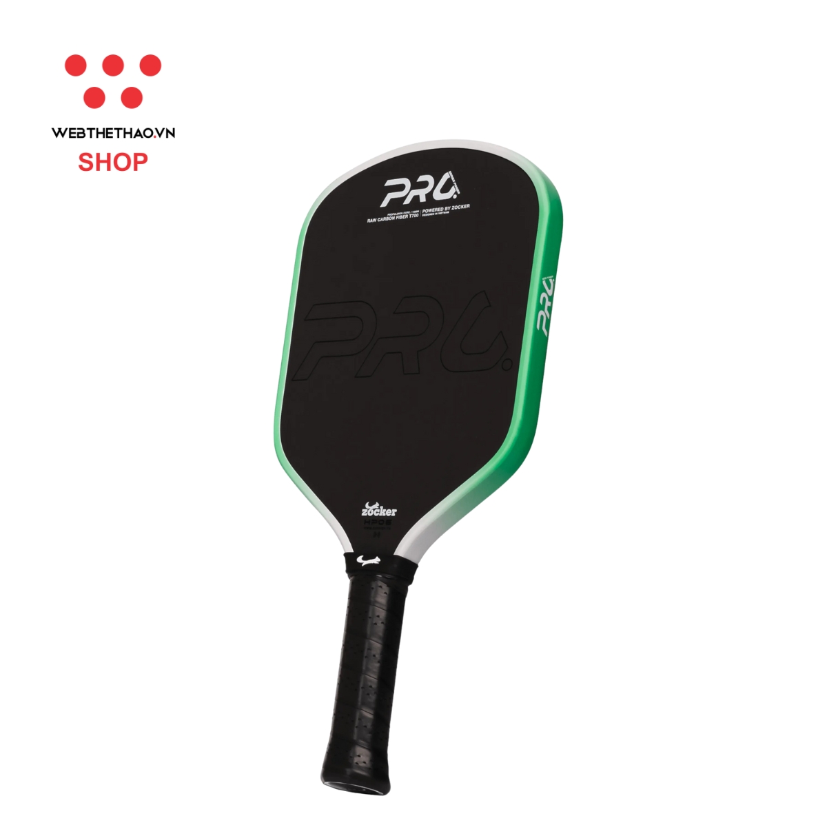 Vợt Pickleball Zocker HP06 Pro Series Power "Green" HP06-03 - Hàng Chính Hãng