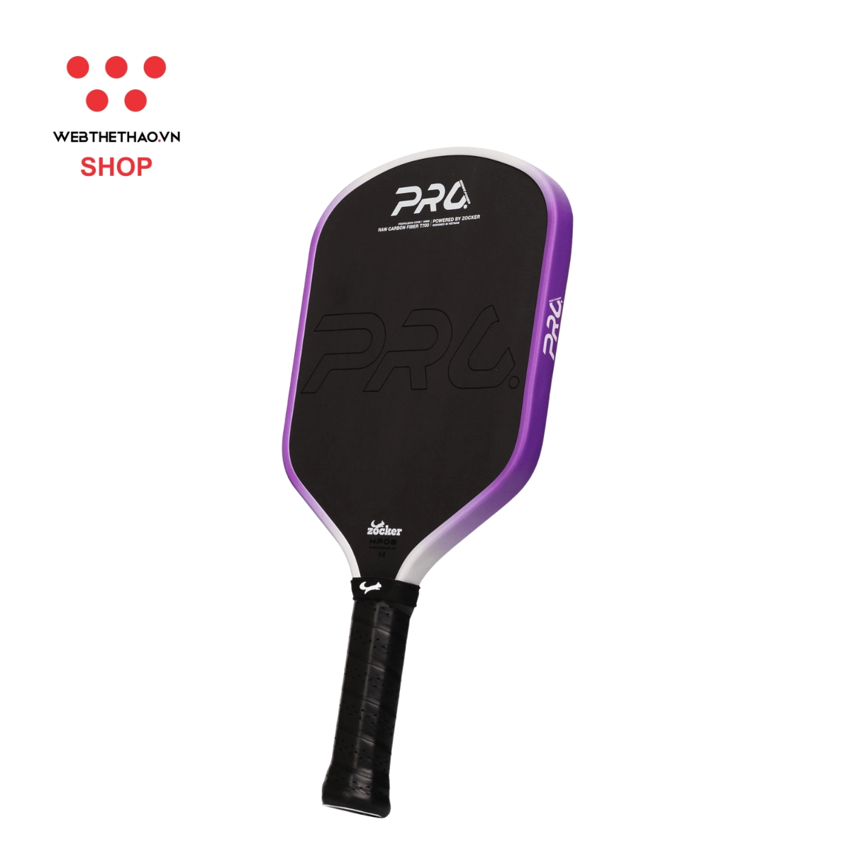Vợt Pickleball Zocker HP06 Pro Series Power "Purple" HP06-04 - Hàng Chính Hãng