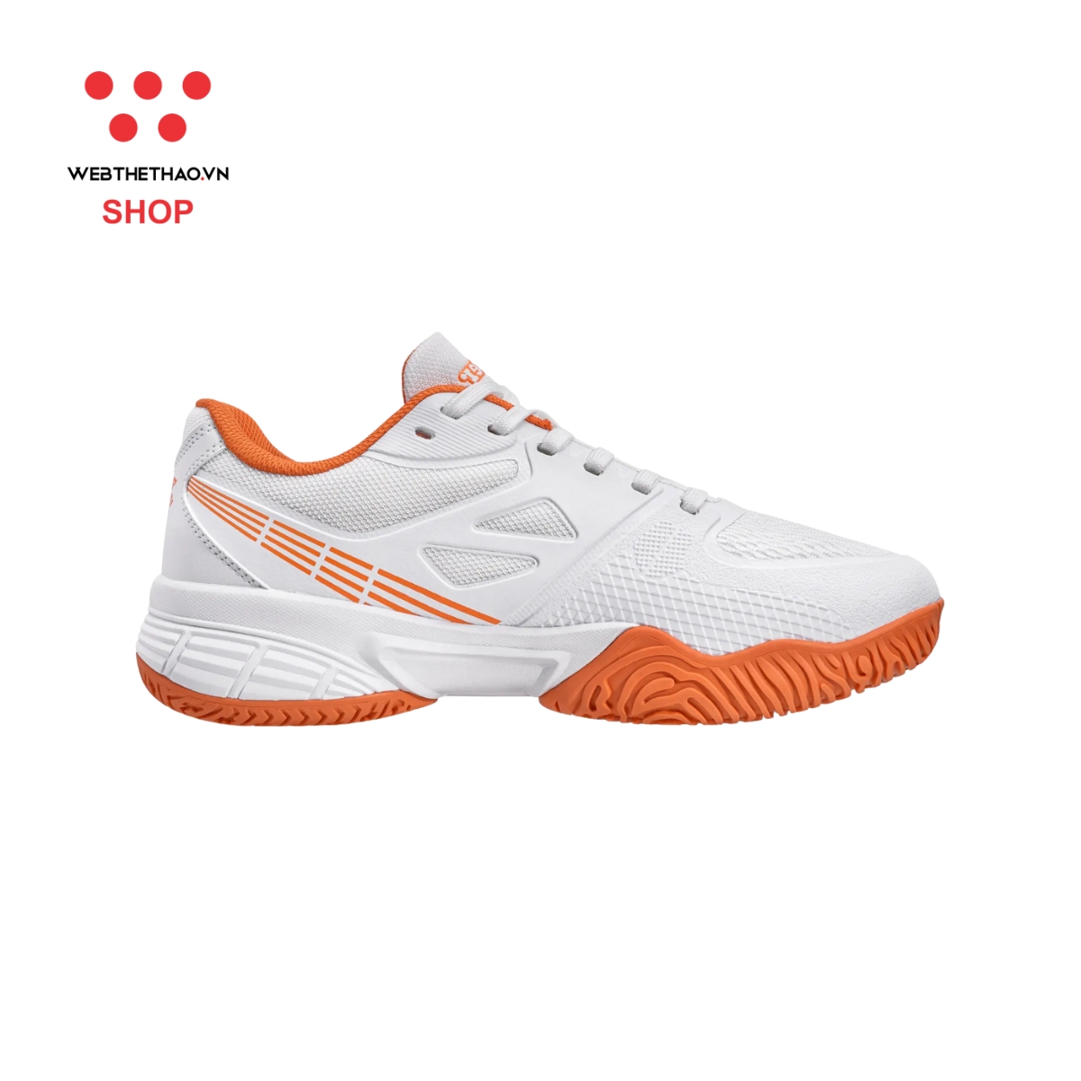 Giày Thể Thao Pickleball Zocker Aspire Speed "Trắng/Cam" Z-AspireS-04 - Hàng Chính Hãng