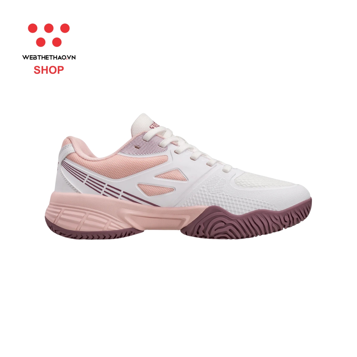 Giày Thể Thao Pickleball Zocker Aspire Speed "Trắng/Hồng/Tím" Z-AspireS-05 - Hàng Chính Hãng