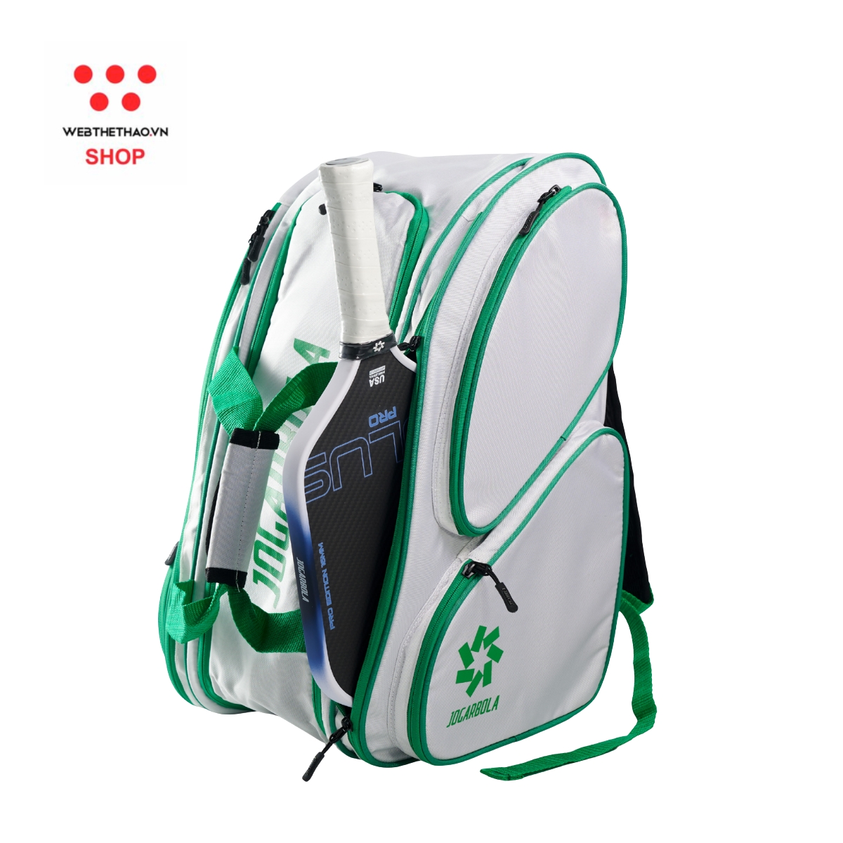 Balo thể thao Jogarbola KENZA V9 màu "Trắng" - Hàng Chính Hãng
