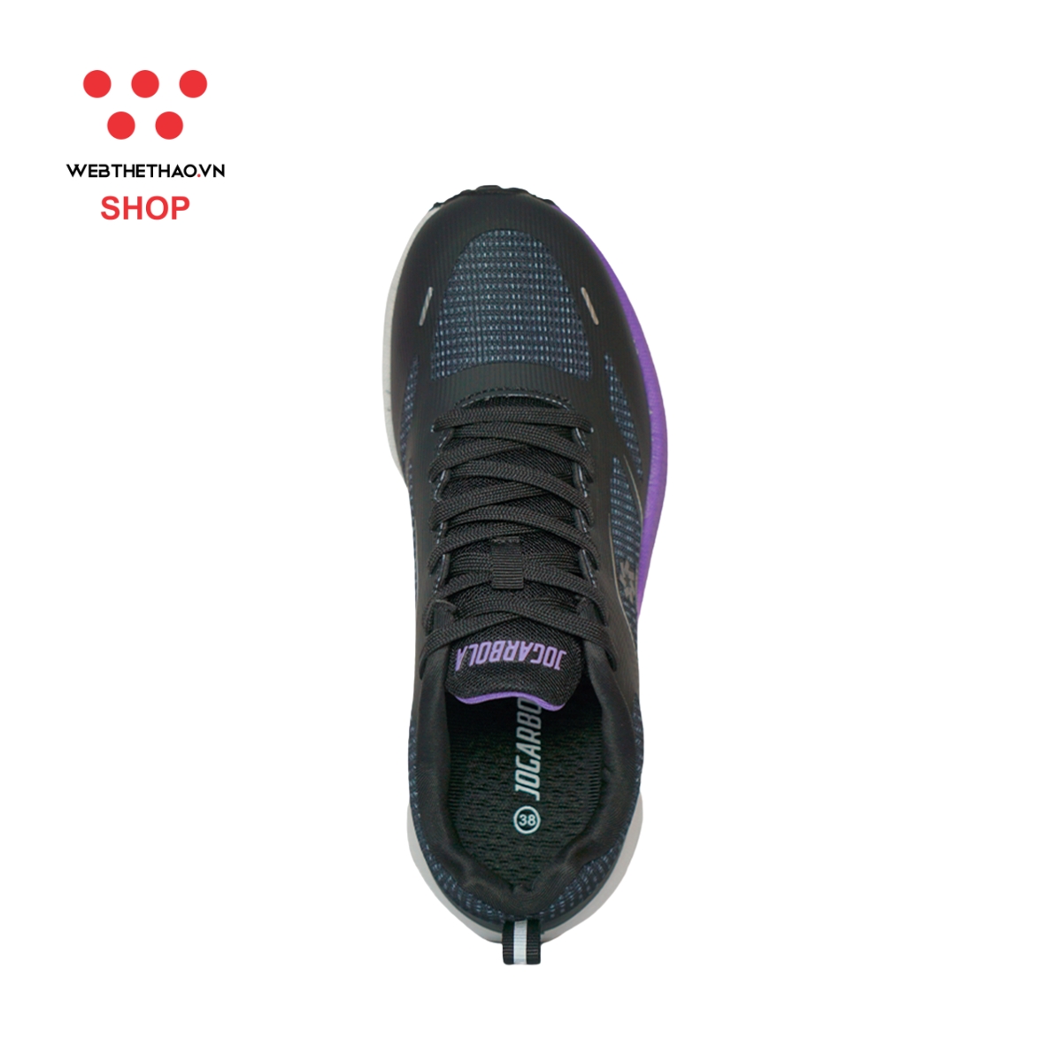 Giày thể thao chạy bộ Nữ Jogarbola Hoku X "Black/Purple" JG-HOKU-05 - Hàng Chính Hãng