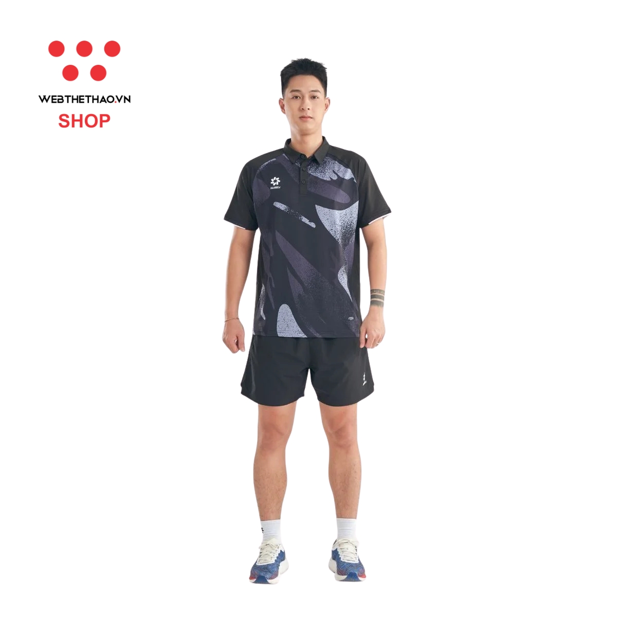 Áo polo thể thao Jogarbola Nova màu "Đen" MJ-A4197-02 - Hàng Chính Hãng
