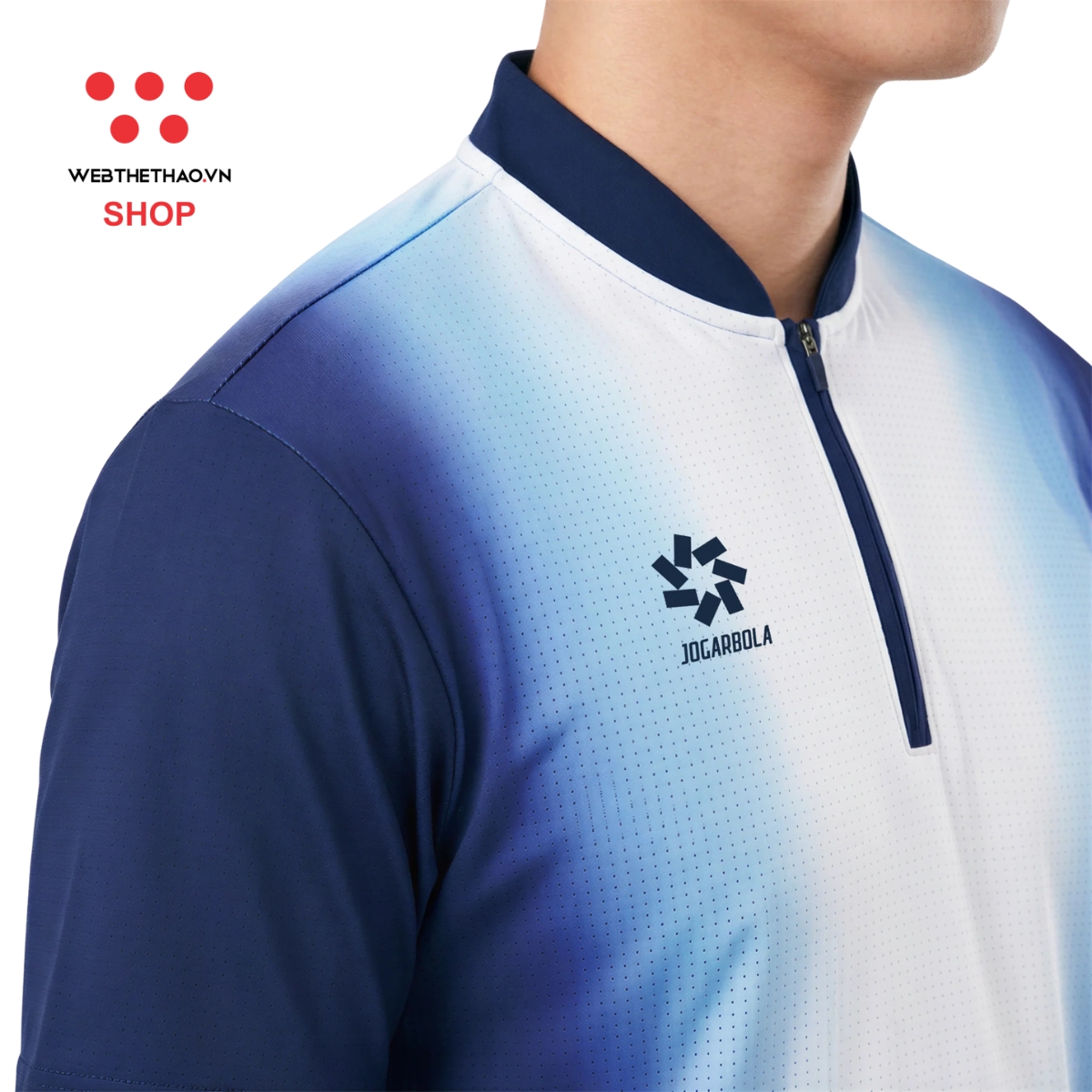 Áo polo thể thao Jogarbola Jester màu "Navy Trắng" MJ-A4401-02 - Hàng Chính Hãng