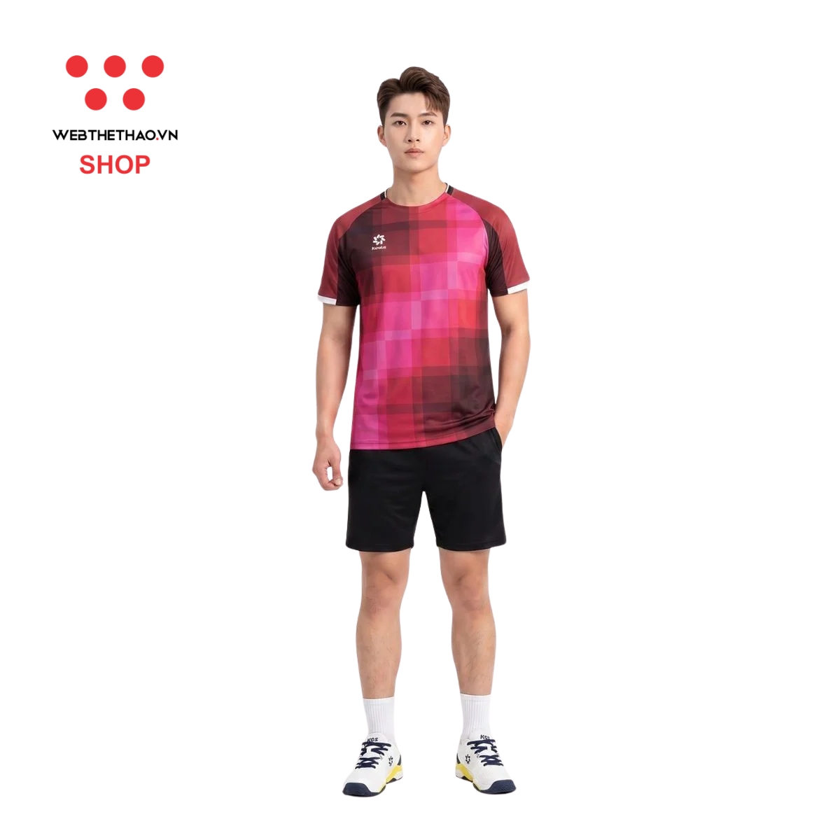 Áo phông thể thao Jogarbola Pixel màu "Hồng" MJ-A13394-02 - Hàng Chính Hãng