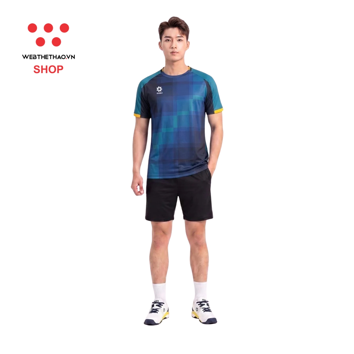 Áo phông thể thao Jogarbola Pixel màu "Navy" MJ-A13394-01 - Hàng Chính Hãng