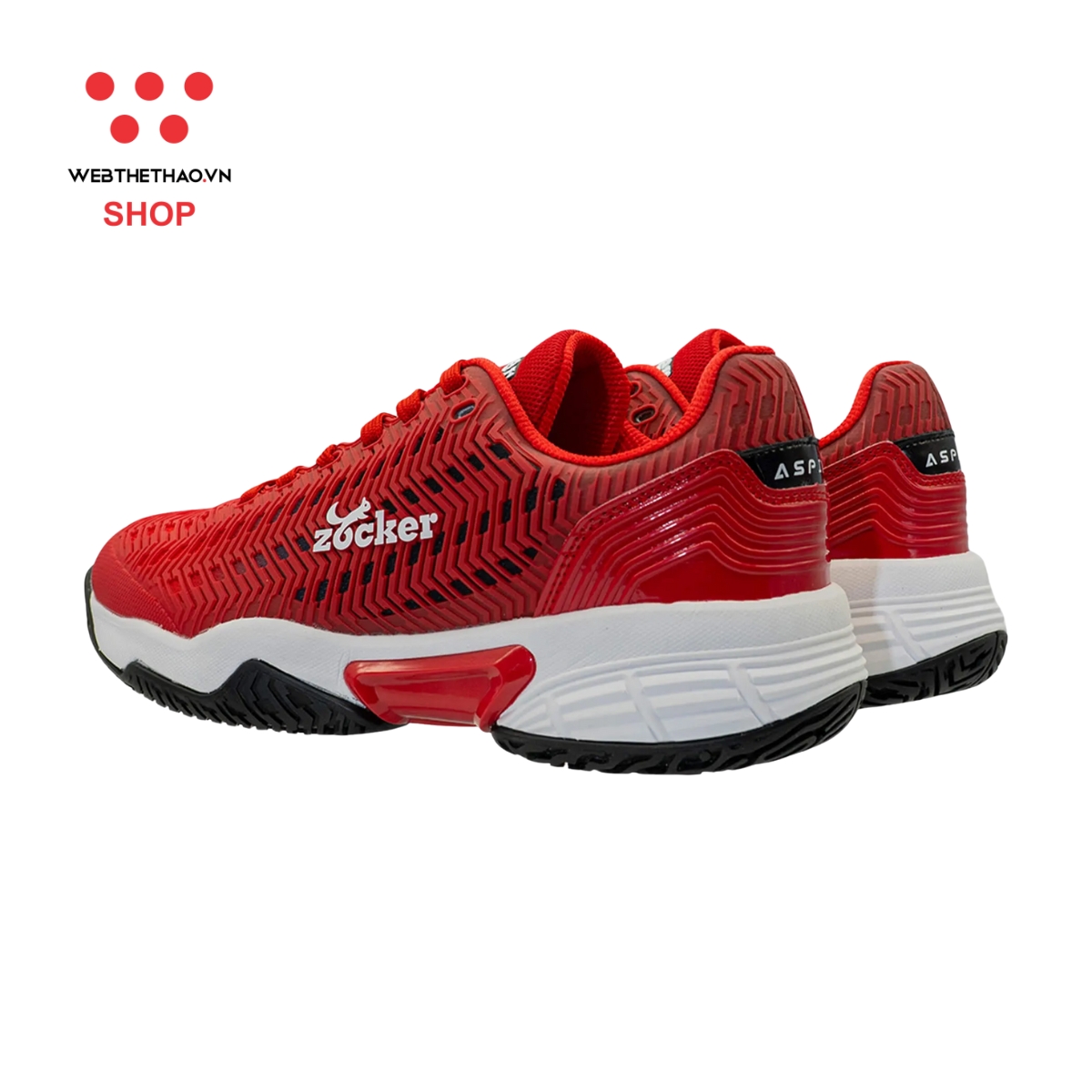 Giày Pickleball Nam/Nữ Zocker Aspire "Red" Z-Aspire-02 - Hàng Chính Hãng