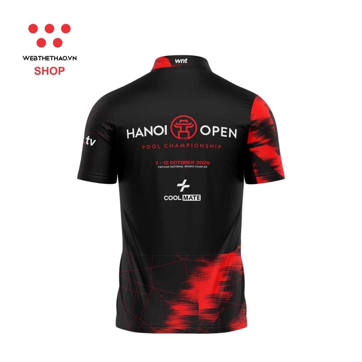 Áo thi đấu chính thức của giải bi-a Hanoi Open 2025 "Đen" - Hàng Chính Hãng