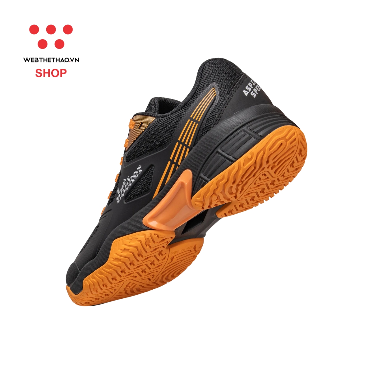 Giày Thể Thao Pickleball Zocker Aspire Speed "Đen/Cam" Z-AspireS-01 - Hàng Chính Hãng