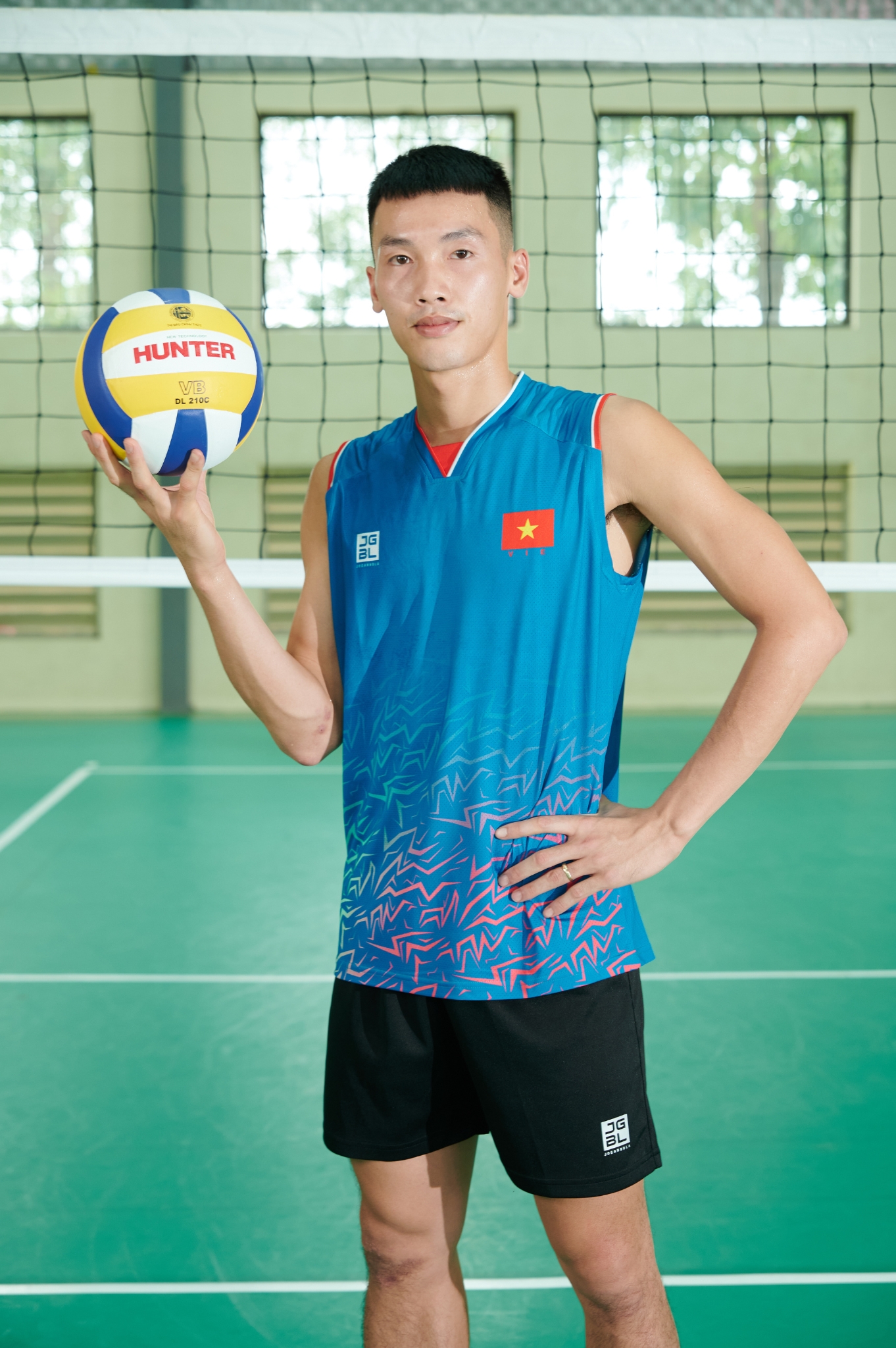 Bộ quần áo thi đấu chính thức của đội tuyển bóng chuyền Nam Việt Nam "Xanh Lá" JG-VNBC-06 - Hàng Chính Hãng
