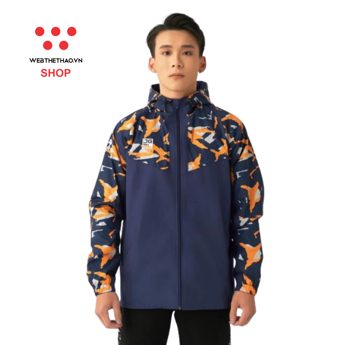 Áo Khoác Gió Động Lực Jogarbola MJ-PJ707 "Xanh Navy" PJ707XN - Hàng Chính Hãng