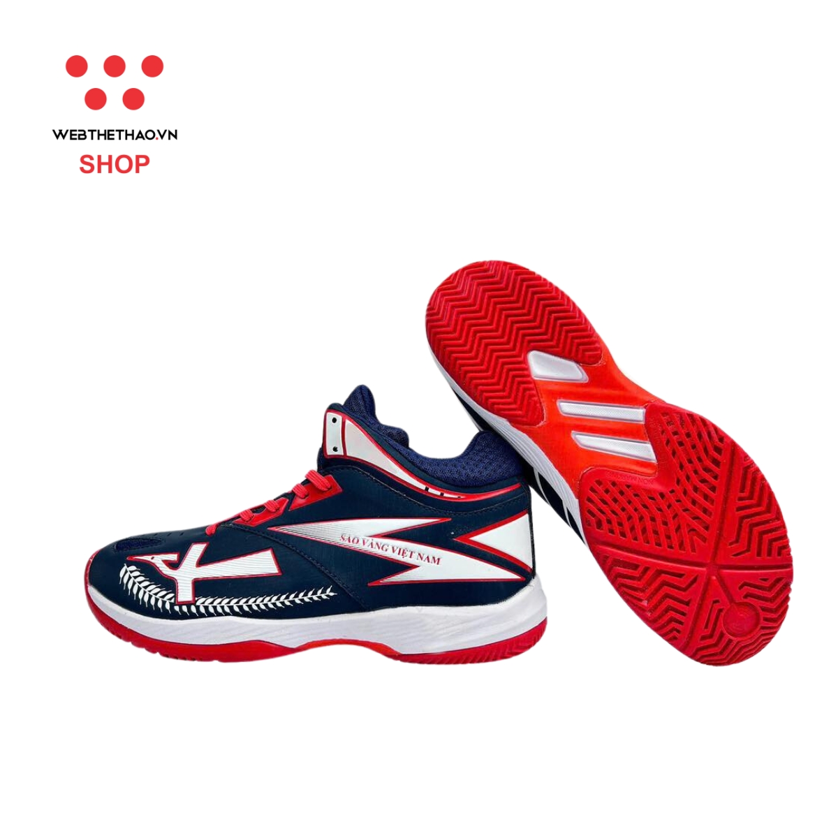 Giày bóng chuyền Sao Vàng 301 Plus "Than Đỏ" SV301P-07 - Hàng Chính Hãng