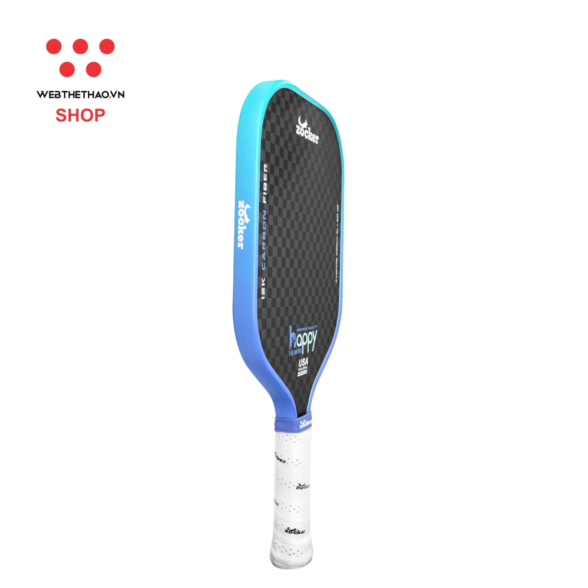 Vợt Pickleball Zocker Happy HP03 Premium Quality "Purple Gradient" HP03-03 - Hàng Chính Hãng
