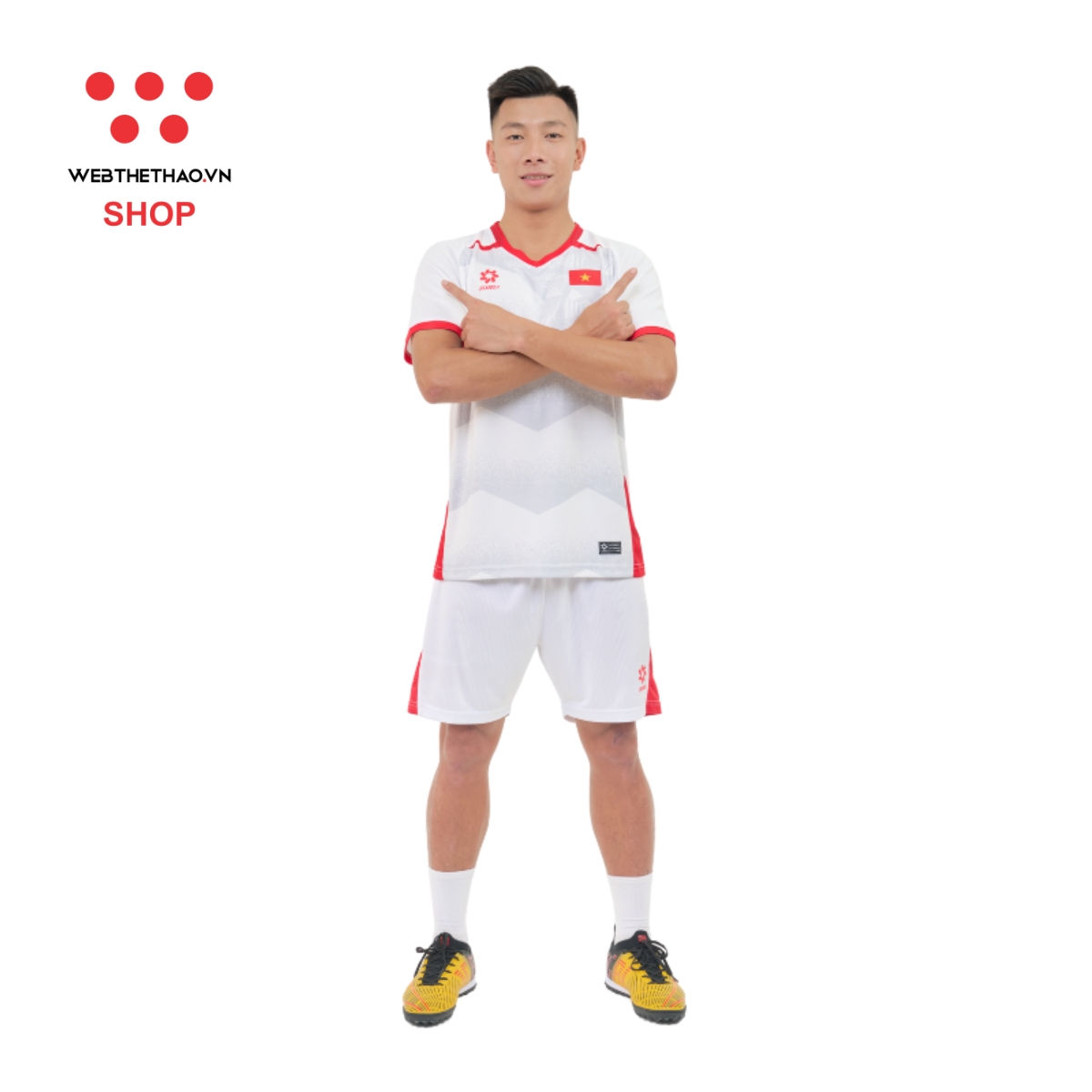 Bộ thi đấu Đội tuyển bóng đá Quốc gia 2025 (bản FAN) màu "Trắng" MJ-A4054-01 - Hàng Chính Hãng