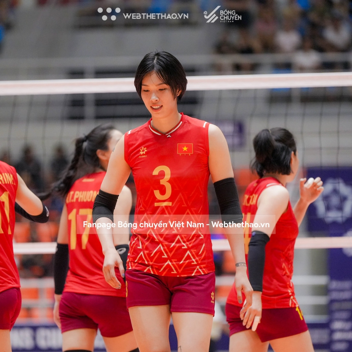 Bộ quần áo thi đấu (bản player) đội tuyển bóng chuyền Nữ Việt Nam "Đỏ" WJ-E4107-01 - Hàng Chính Hãng