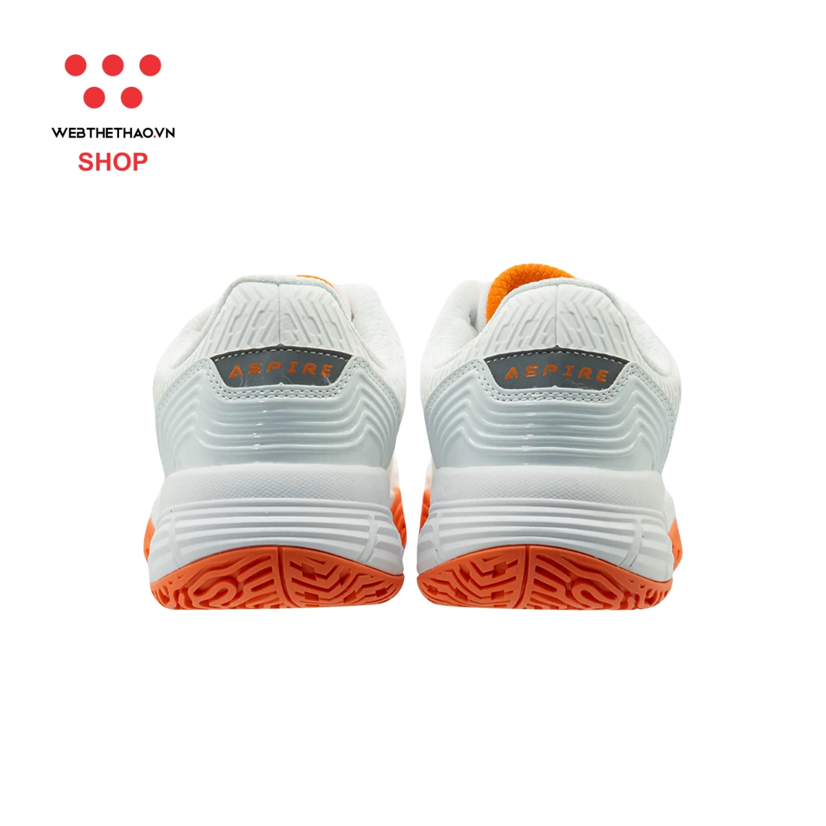 Giày Pickleball Nữ Zocker Aspire "White/Orange" Z-Aspire-07 - Hàng Chính Hãng