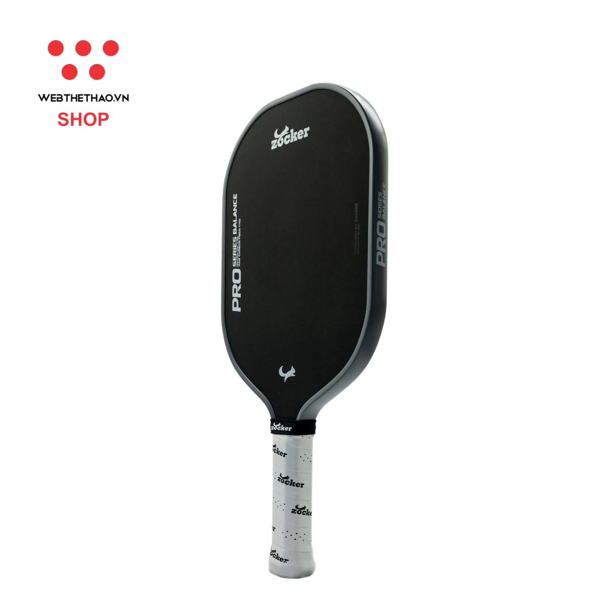 Vợt Pickleball Zocker Happy HP07 Pro Series Balance "Grey" HP07-G - Hàng Chính Hãng