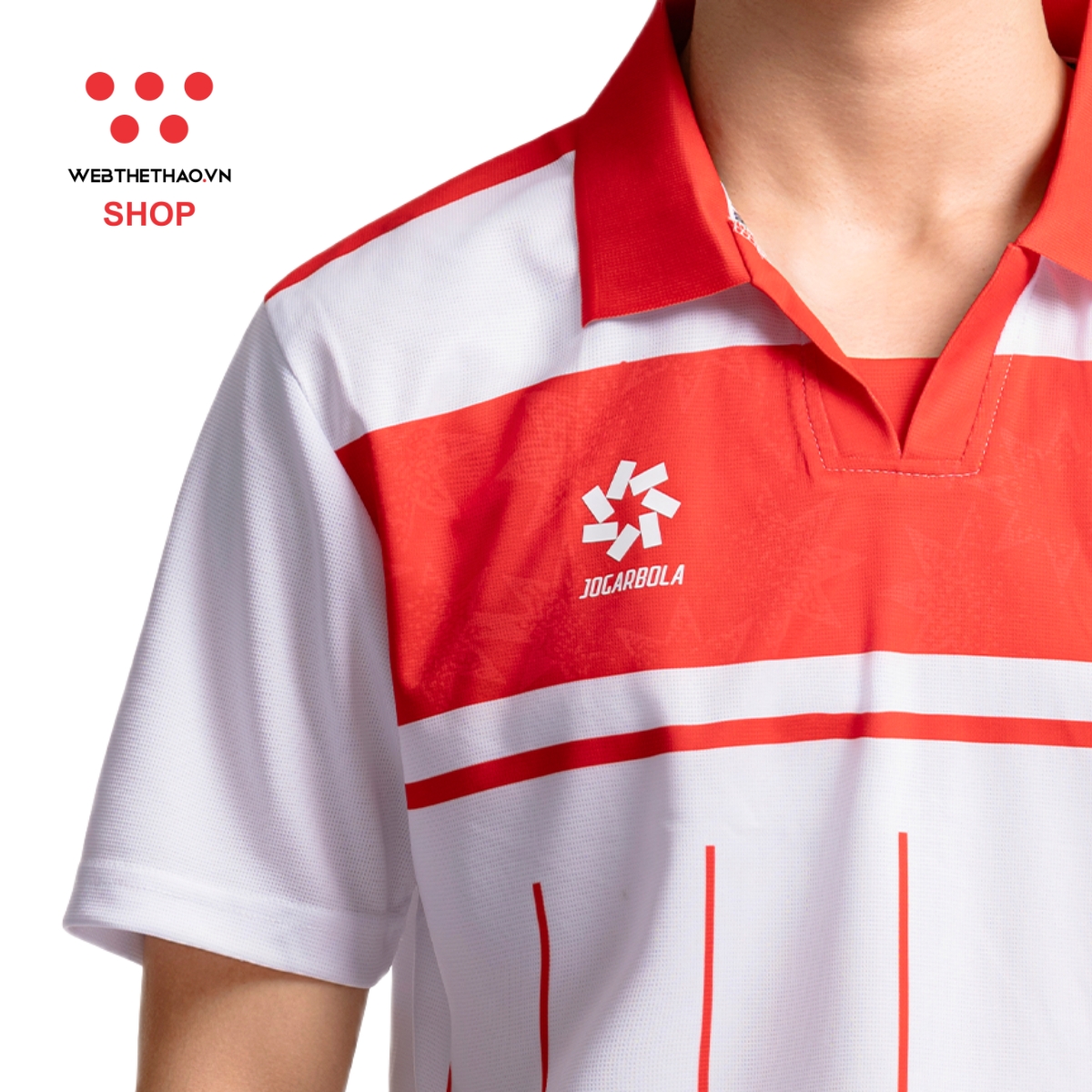Áo polo Seagames 2025 Rise Beyond "Trắng/Đỏ" MJ-A14284-01 - Hàng Chính Hãng