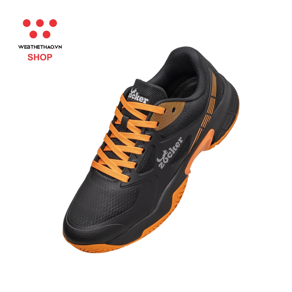 Giày Thể Thao Pickleball Zocker Aspire Speed "Đen/Cam" Z-AspireS-01 - Hàng Chính Hãng