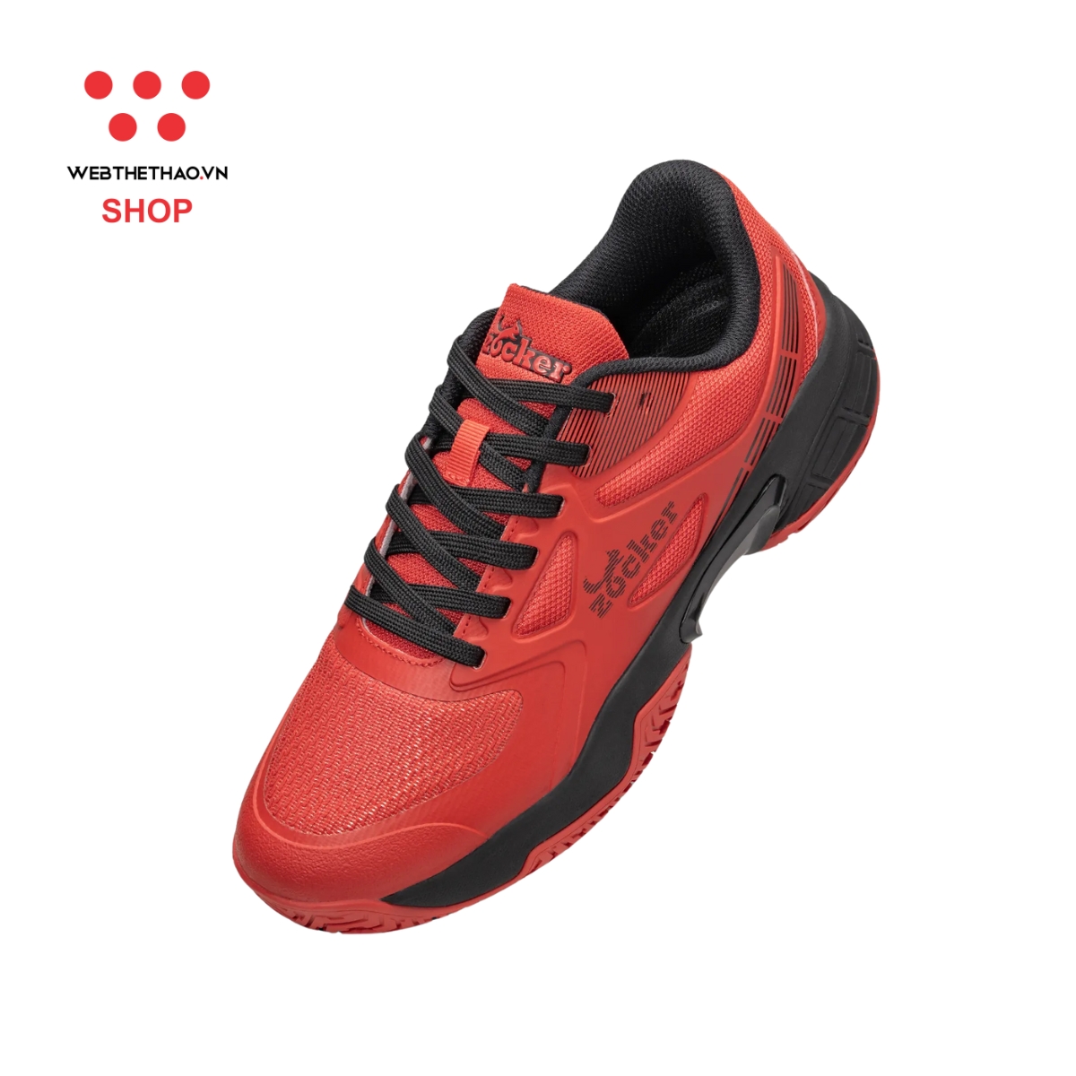 Giày Thể Thao Pickleball Zocker Aspire Speed "Đỏ/Đen" Z-AspireS-02 - Hàng Chính Hãng