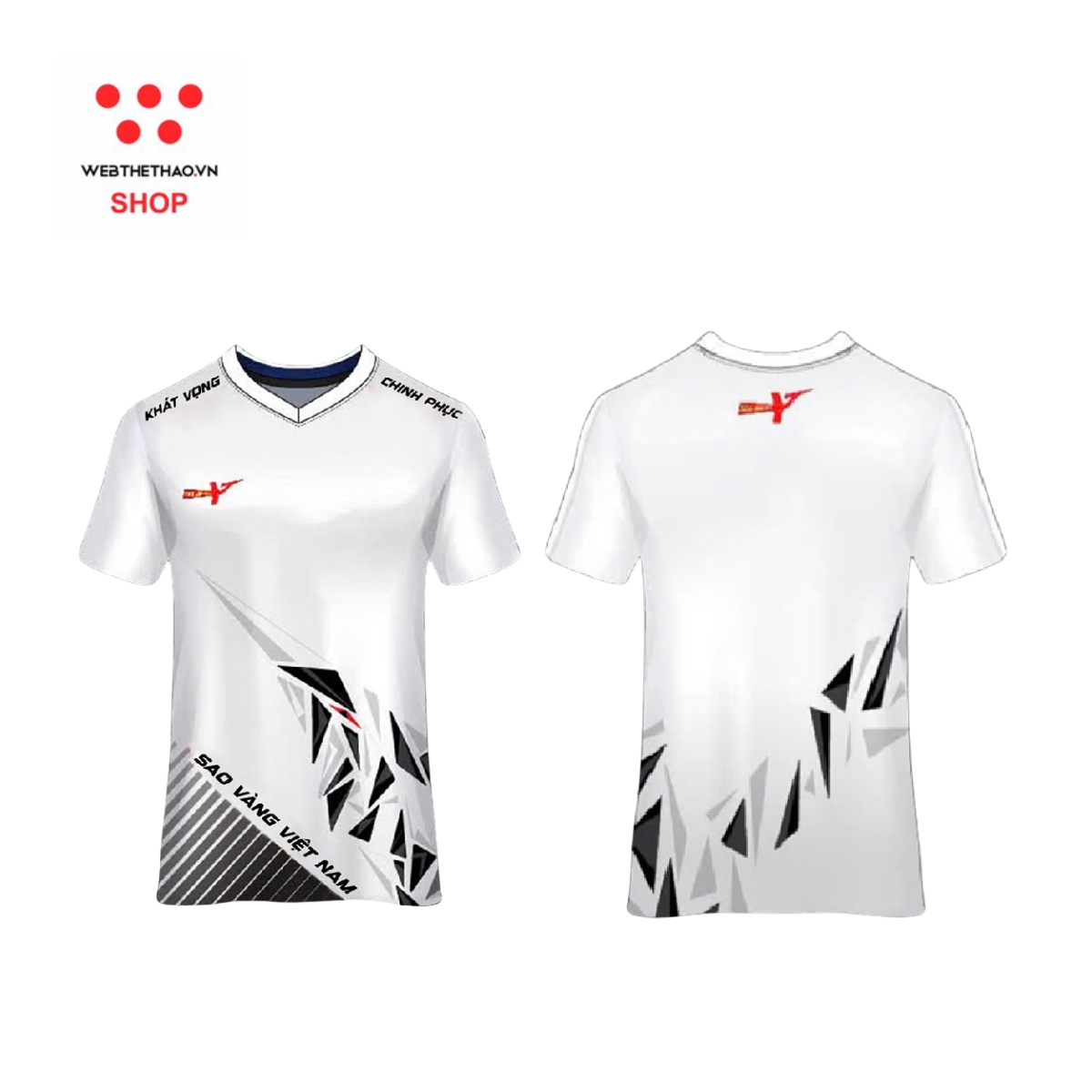 Bộ quần áo bóng chuyền Sao Vàng Sứ Mệnh màu "Trắng" SV-SM-01 - Hàng Chính Hãng