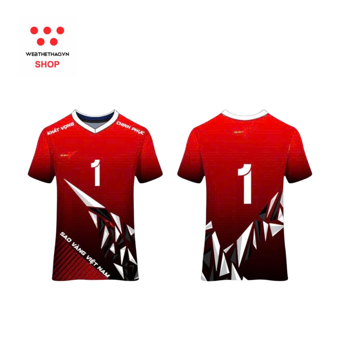 Bộ quần áo bóng chuyền Sao Vàng Sứ Mệnh màu "Đỏ" SV-SM-02 - Hàng Chính Hãng