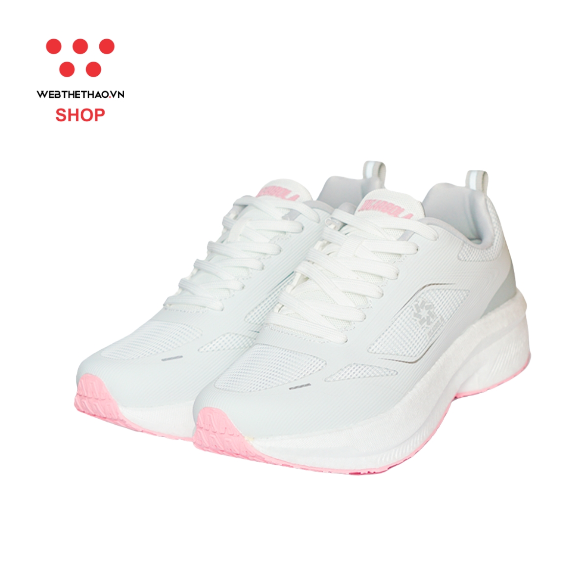 Giày thể thao chạy bộ Nữ Jogarbola Hoku X "White/Pink" JG-HOKU-06 - Hàng Chính Hãng
