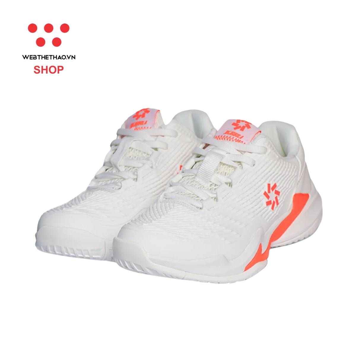 Giày thể thao Pickleball Nữ Jogarbola Vento "White/Orange" JG-VENTO-07 - Hàng Chính Hãng