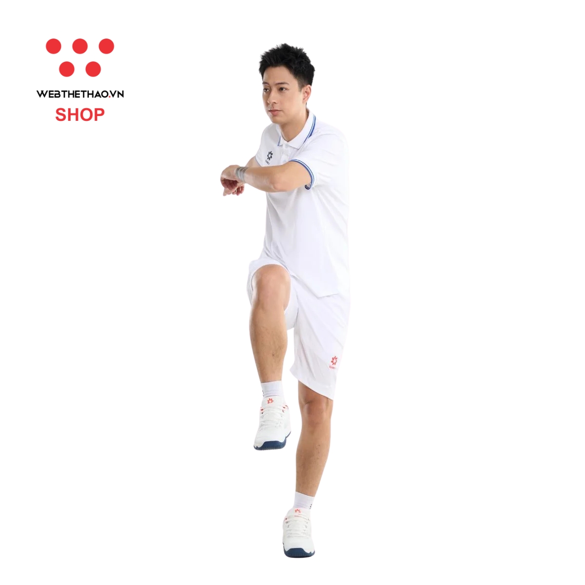 Áo polo thể thao Jogarbola màu "Trắng Xanh" MJ-AJ1605-01 - Hàng Chính Hãng