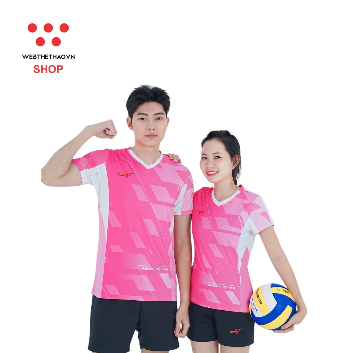 Bộ quần áo thi đấu Chinh Phục Sao Vàng "Hồng" SV-CP-04 - Hàng Chính Hãng