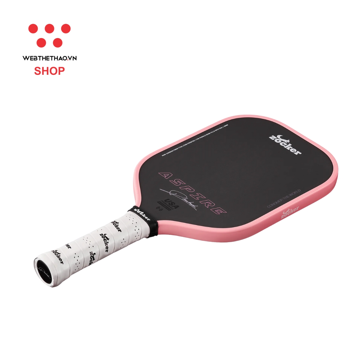 Vợt Pickleball Zocker Aspire x Phúc Huỳnh "Pink" ZAxPH-04 - Hàng Chính Hãng