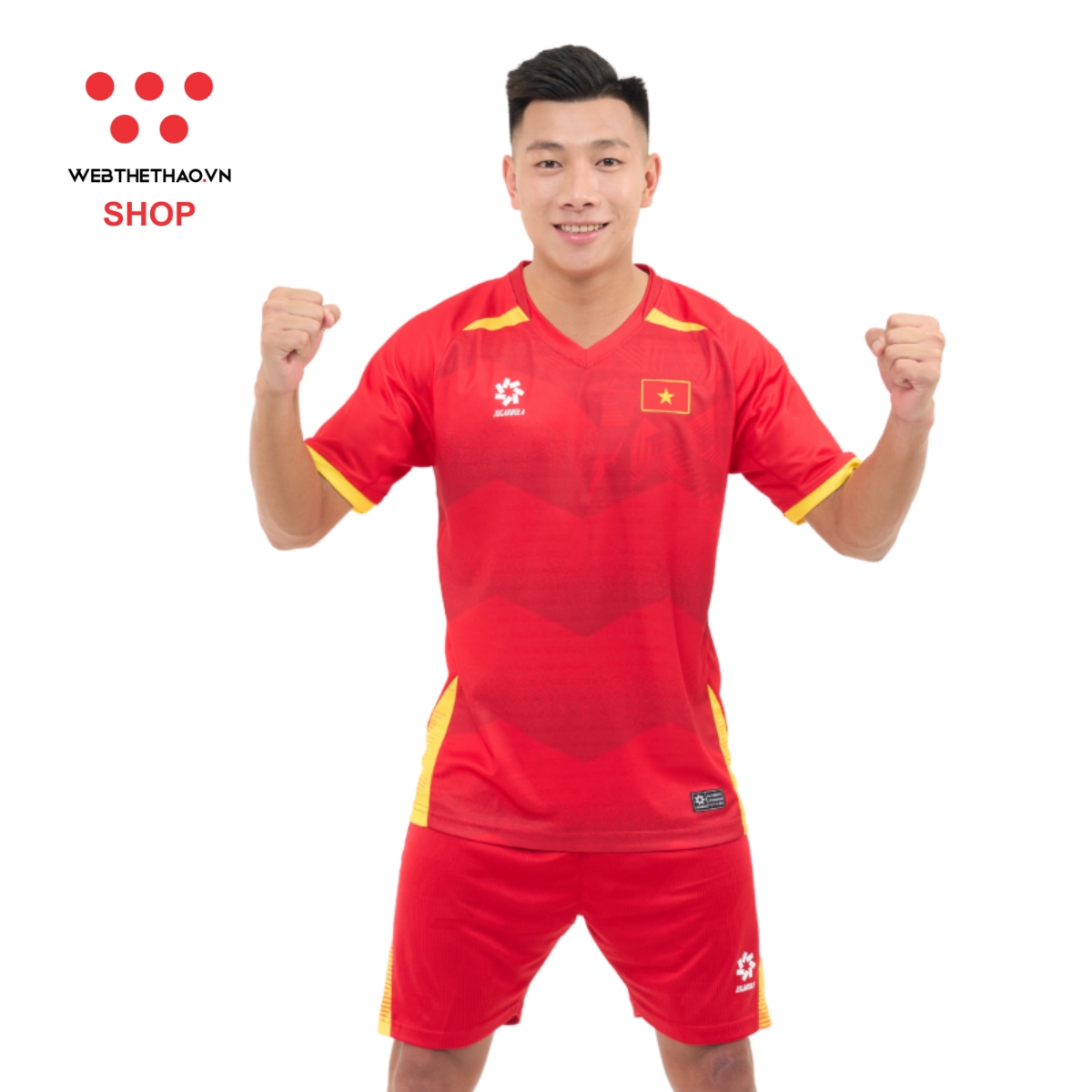 Bộ thi đấu Đội tuyển bóng đá Quốc gia 2025 (bản FAN) màu "Đỏ" MJ-A4054-03 - Hàng Chính Hãng