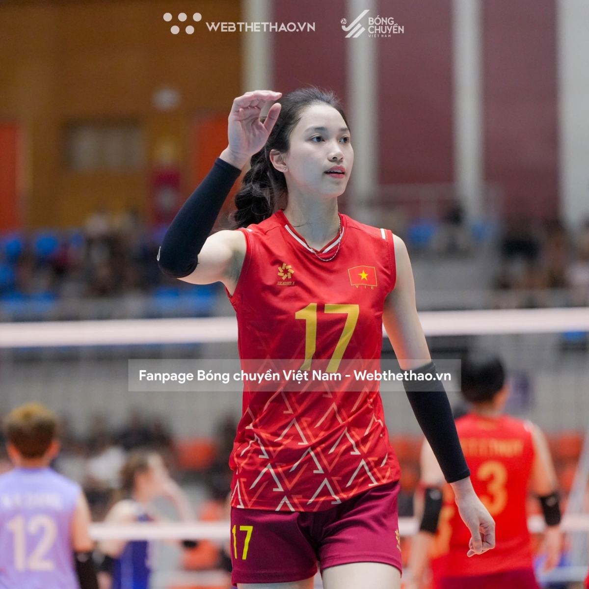Bộ quần áo thi đấu (bản player) đội tuyển bóng chuyền Nữ Việt Nam "Đỏ" WJ-E4107-01 - Hàng Chính Hãng