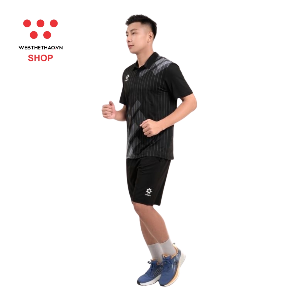 Áo polo thể thao Jogarbola Kuban "Black" MJ-A4090-04 - Hàng Chính Hãng