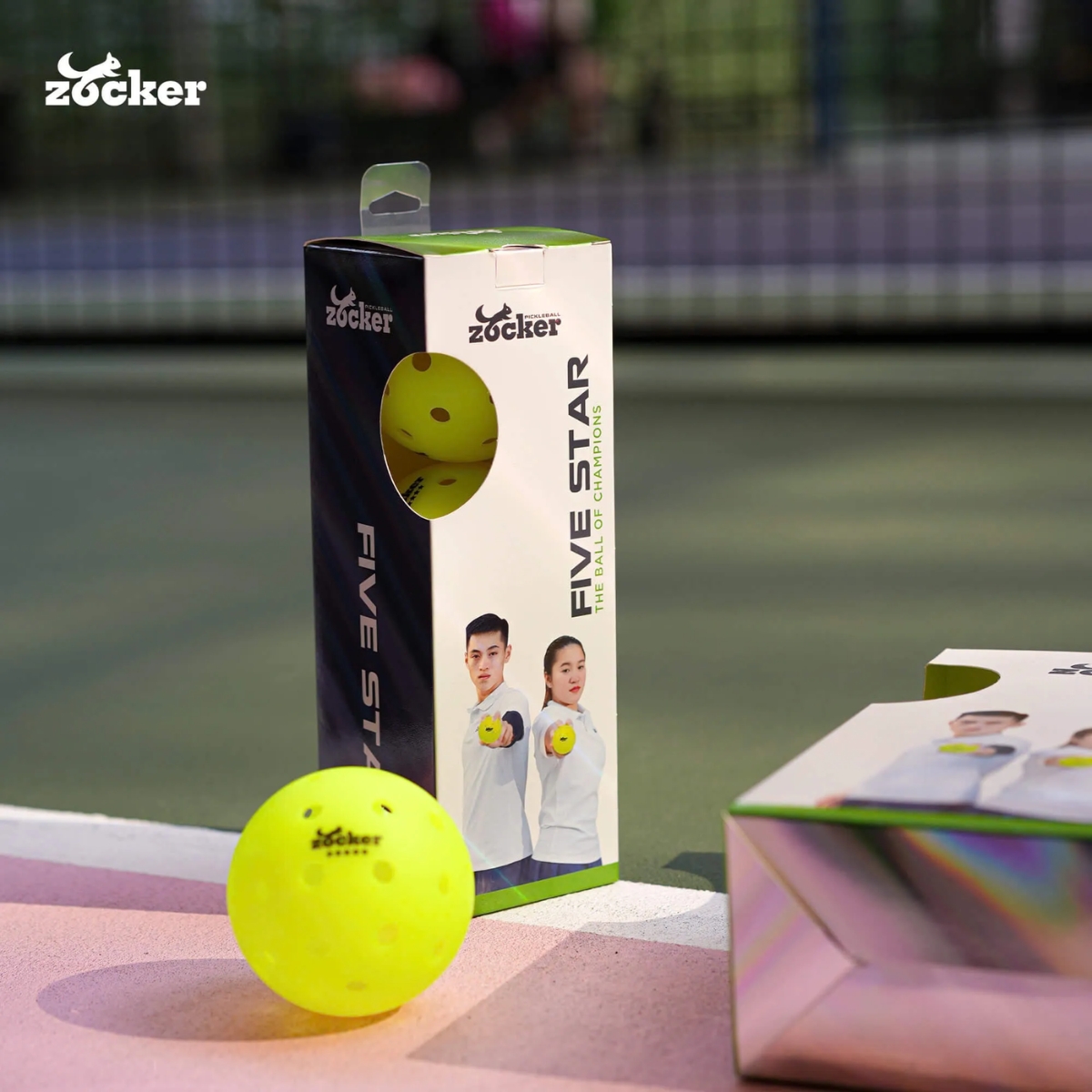 Quả bóng thi đấu Pickleball Zocker Five Star ZB-01 - Hàng Chính Hãng