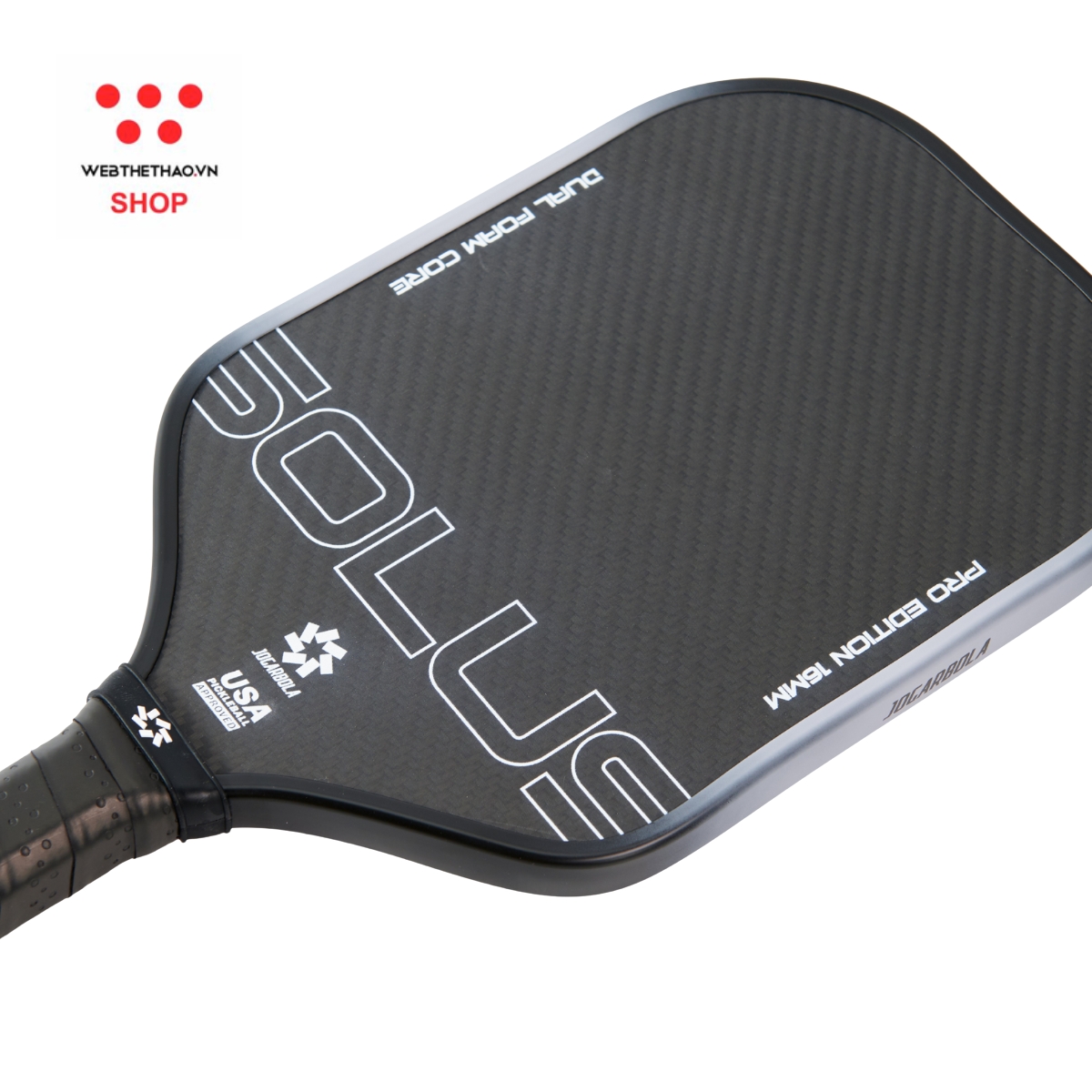 Vợt Pickleball Jogarbola Solus Tiêu chuẩn USA "Nero" JG-Solus-03 - Hàng Chính Hãng