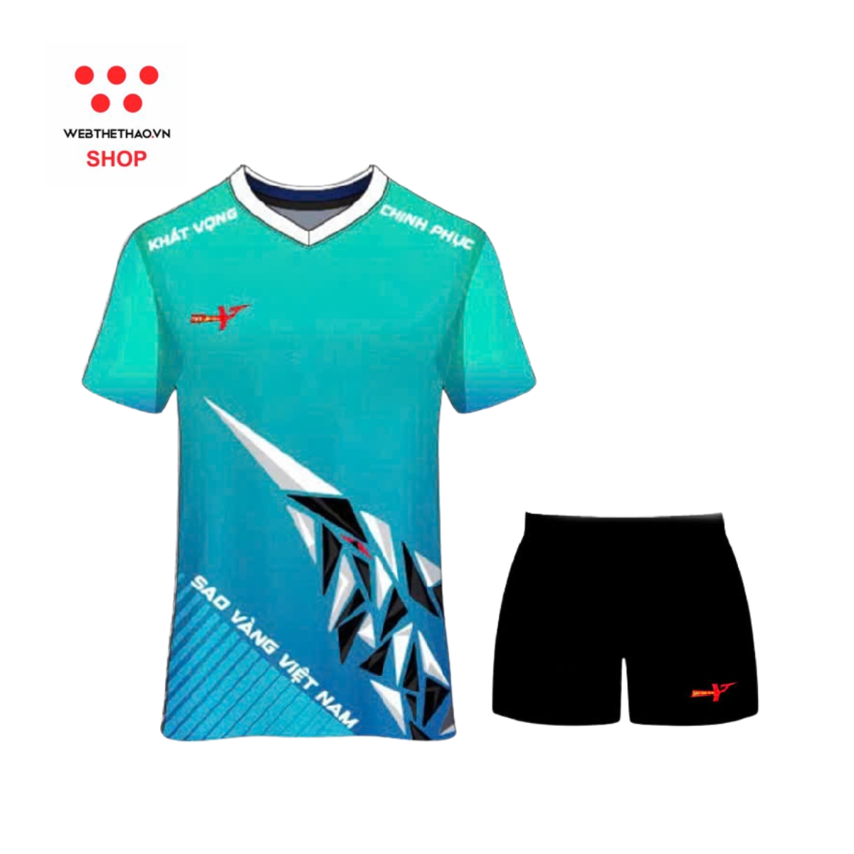 Bộ quần áo bóng chuyền Sao Vàng Sứ Mệnh màu "Xanh Dương" SV-SM-03 - Hàng Chính Hãng