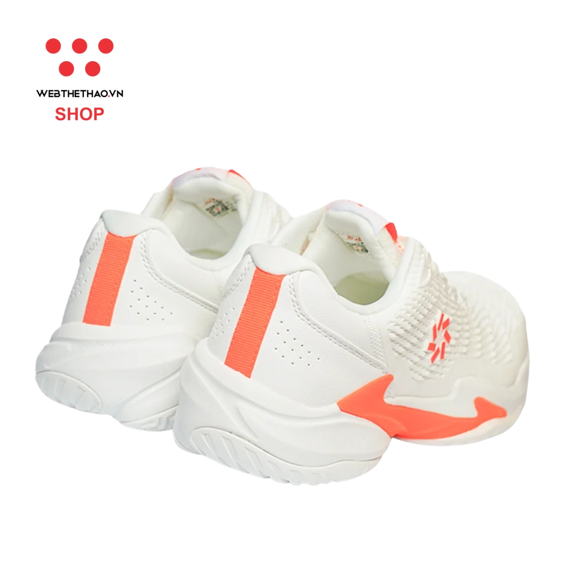 Giày thể thao Pickleball Nữ Jogarbola Vento "White/Orange" JG-VENTO-07 - Hàng Chính Hãng
