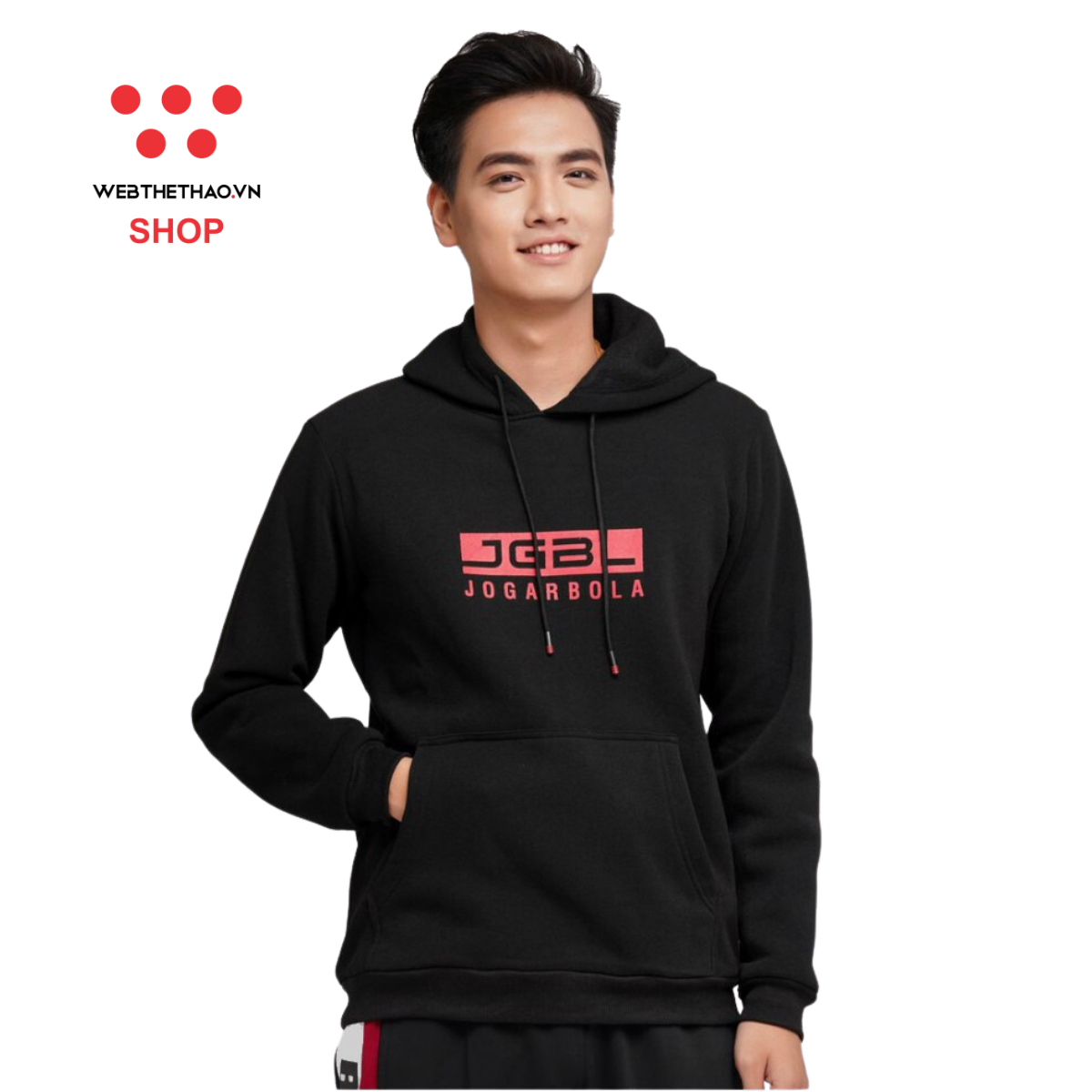 Áo Hoodie Nam Nữ Động Lực Jogarbola Original JG 347 "Đen" JG-347D - Hàng Chính Hãng